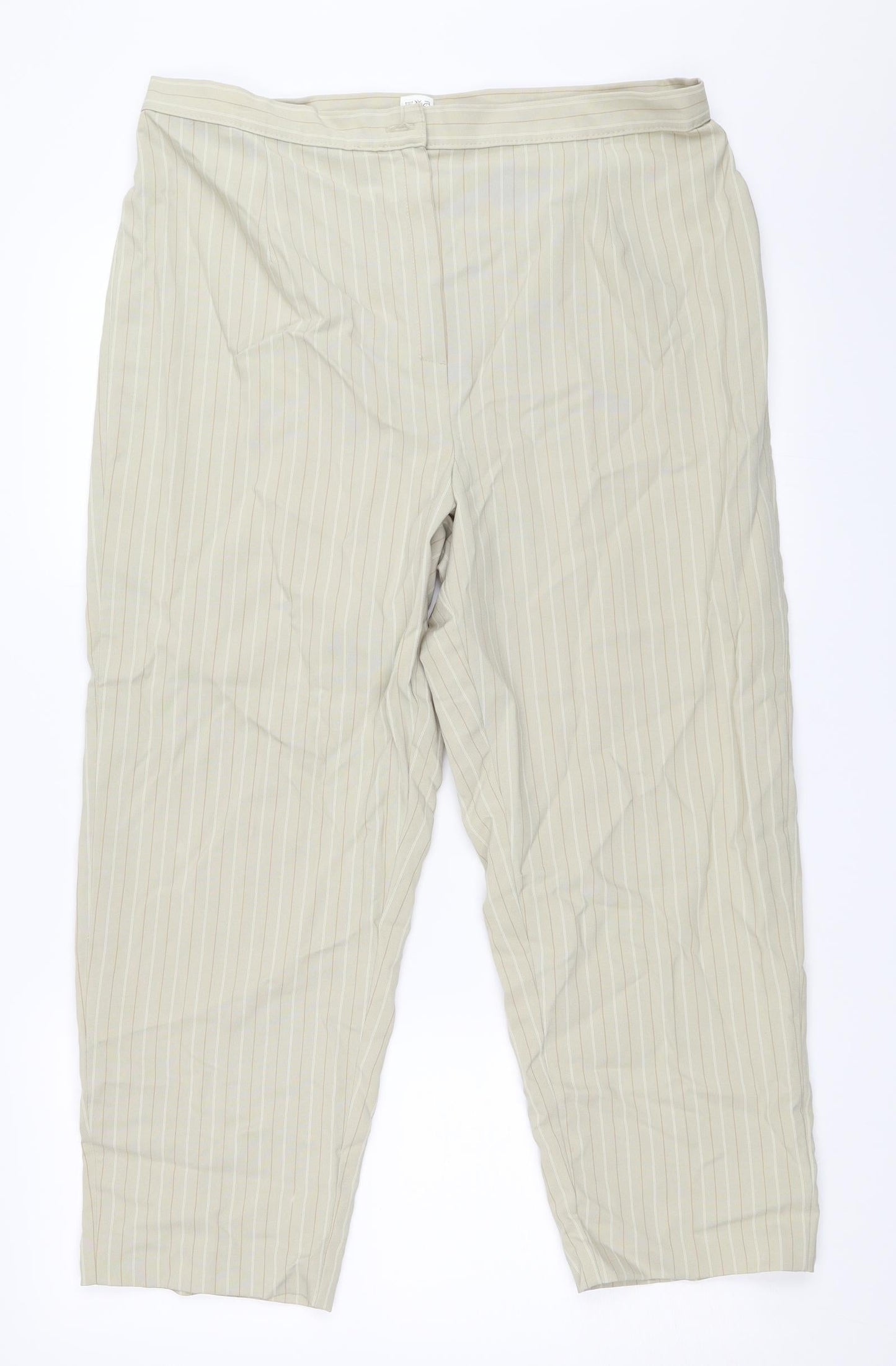 Womens UK Size 18 Slimma Regular Fit  Beige Trousers