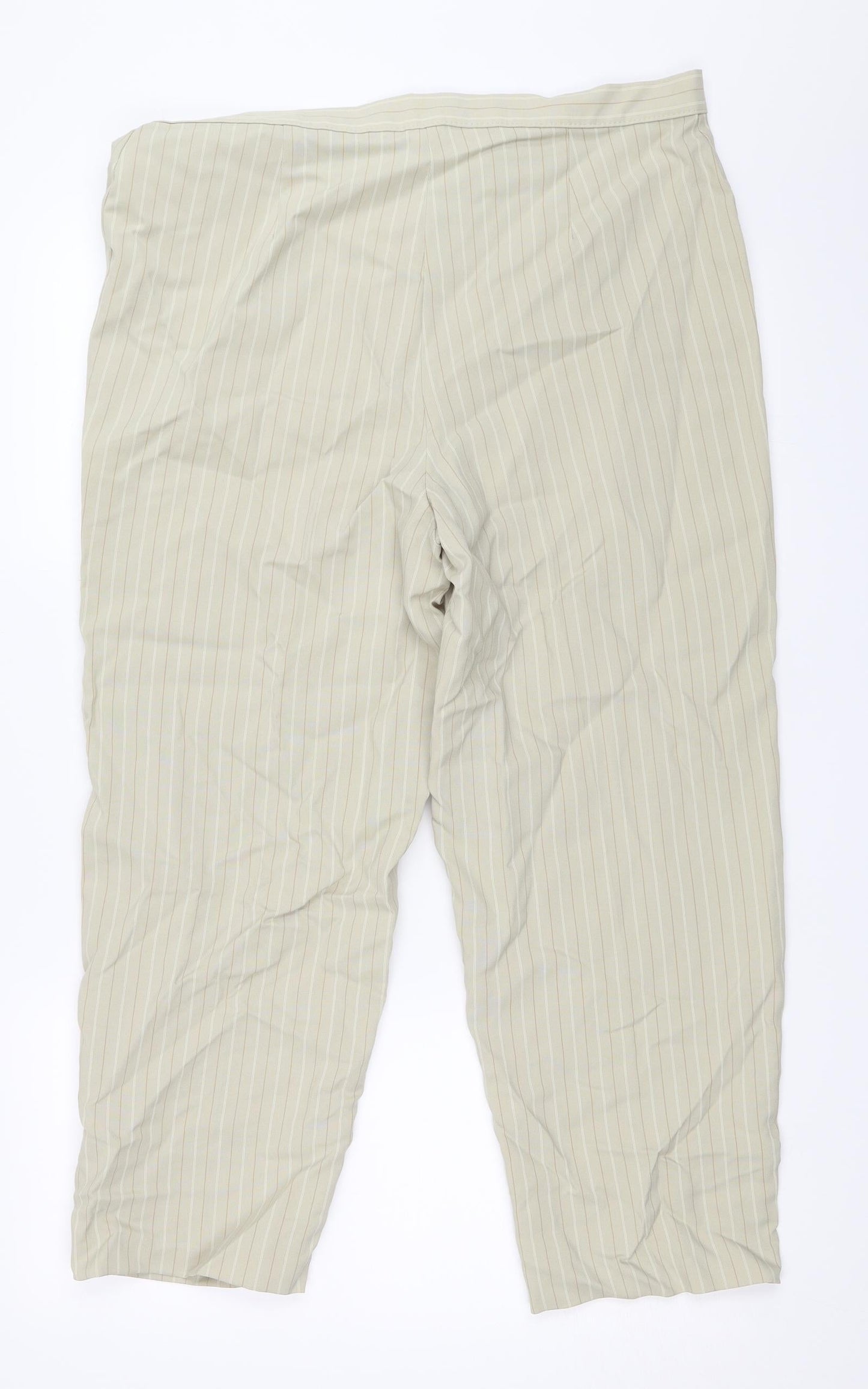 Womens UK Size 18 Slimma Regular Fit  Beige Trousers