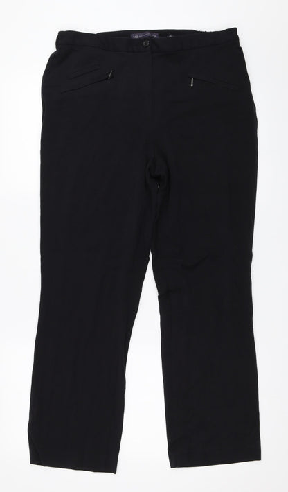Womens UK Size 12 Marks and Spencer Regular Fit  Black Trousers