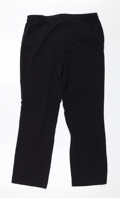 Womens UK Size 12 Marks and Spencer Regular Fit  Black Trousers