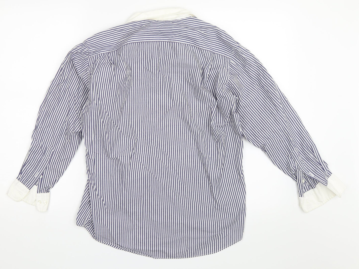 Mens UK Size M Tessitura Monti Spa Blue  Button-Up Long Sleeve Casual Shirt