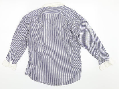 Mens UK Size M Tessitura Monti Spa Blue  Button-Up Long Sleeve Casual Shirt