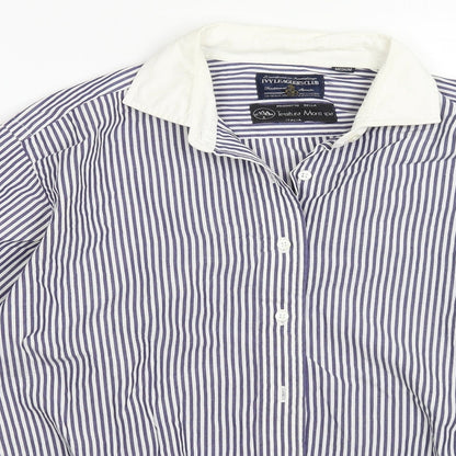 Mens UK Size M Tessitura Monti Spa Blue  Button-Up Long Sleeve Casual Shirt