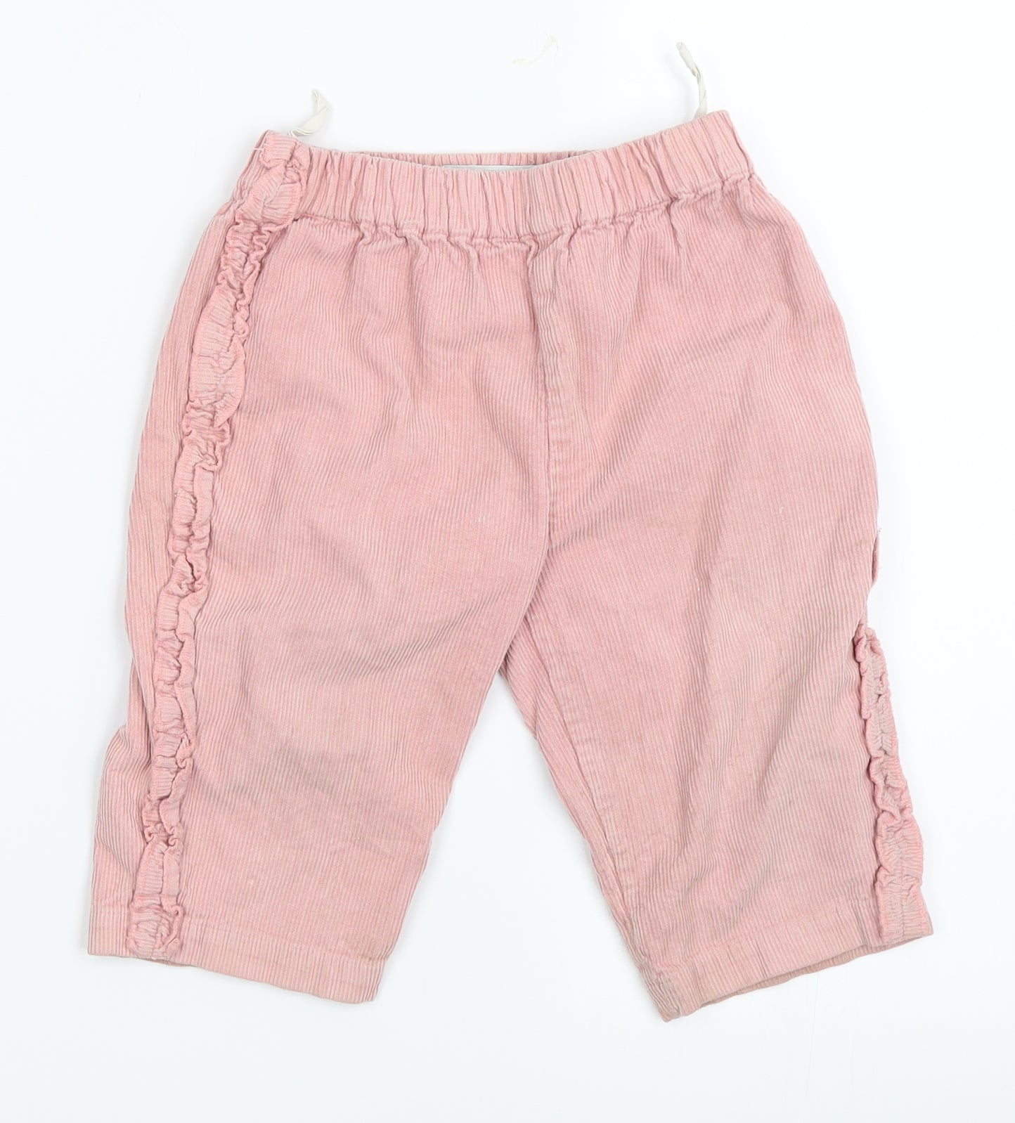 Baby Bebe Girls Pink  Corduroy Capri Trousers Size 12 Months