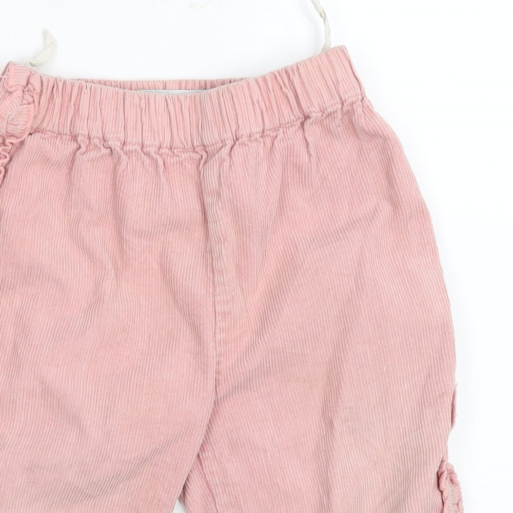 Baby Bebe Girls Pink  Corduroy Capri Trousers Size 12 Months