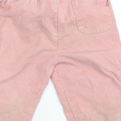 Baby Bebe Girls Pink  Corduroy Capri Trousers Size 12 Months