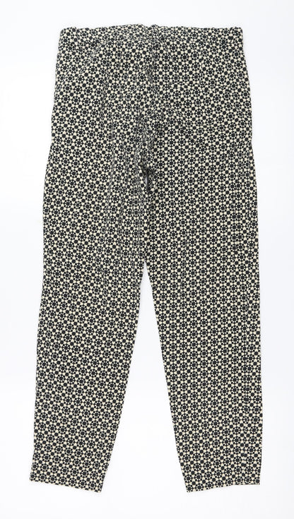 Womens UK Size 34 H&M Regular Fit Capri Beige Trousers