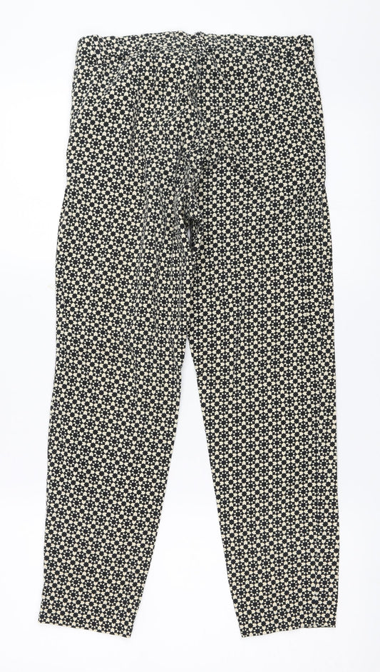 Womens UK Size 34 H&M Regular Fit Capri Beige Trousers