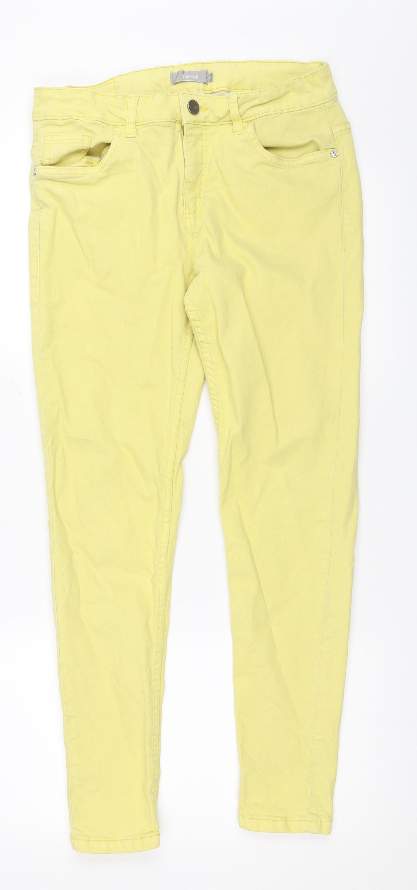 Fransa Womens Yellow   Skinny Jeans Size 40 L27 in