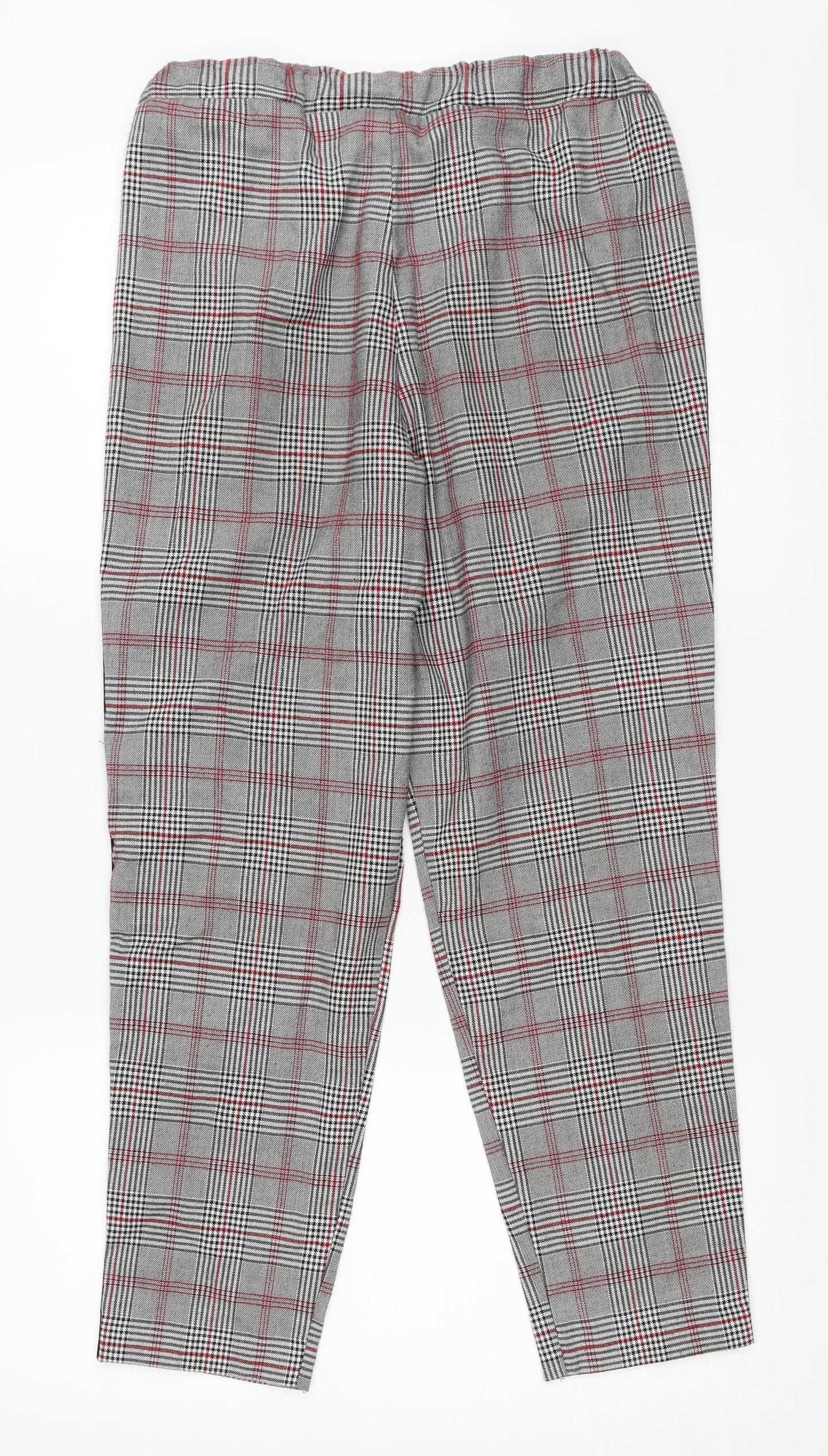 Jennyfer Womens Grey Check  Capri Trousers Size S L26 in