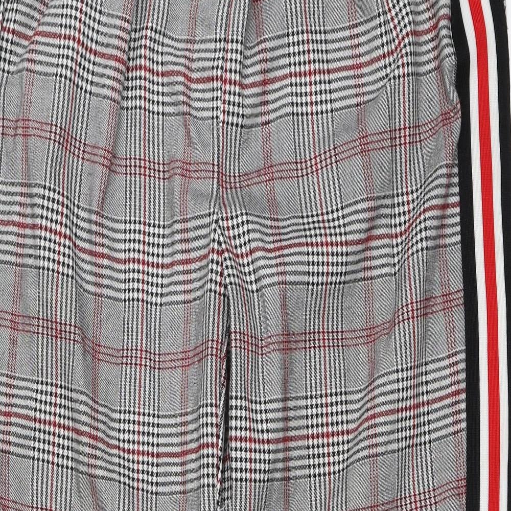 Jennyfer Womens Grey Check  Capri Trousers Size S L26 in
