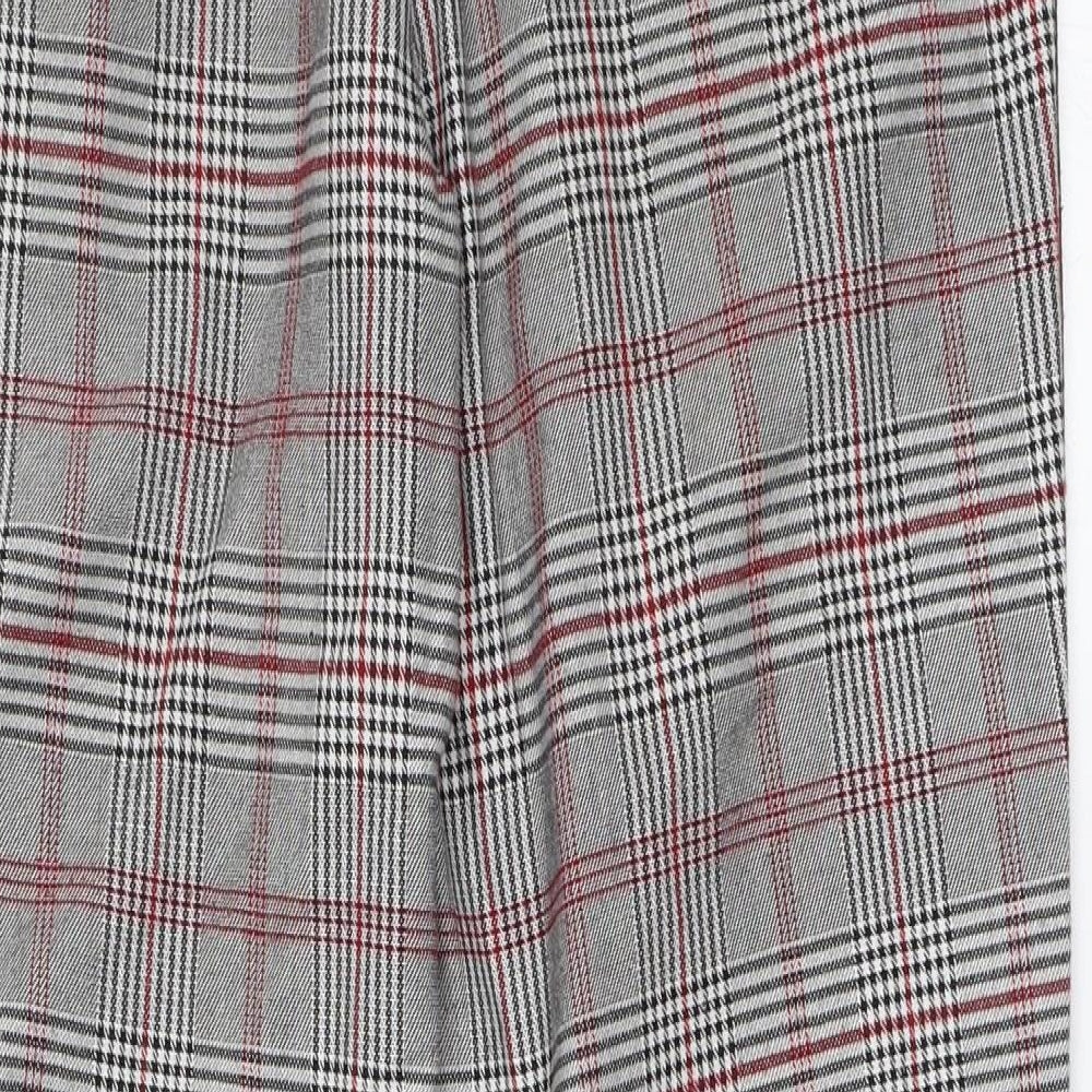 Jennyfer Womens Grey Check  Capri Trousers Size S L26 in