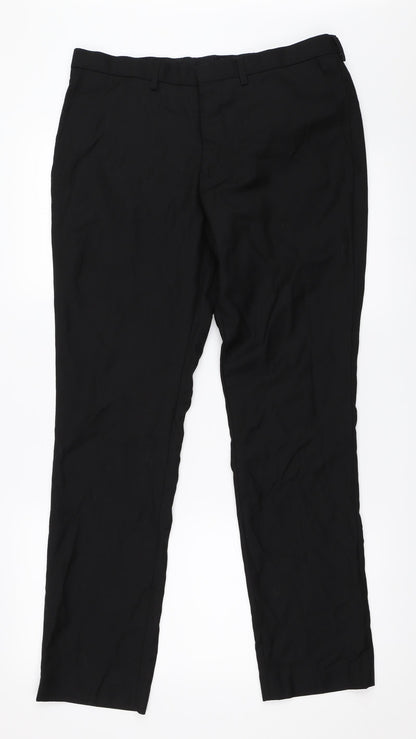 Burton Mens Black   Trousers  Size 32 in L31 in