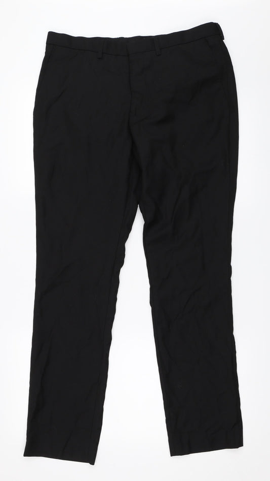 Burton Mens Black   Trousers  Size 32 in L31 in