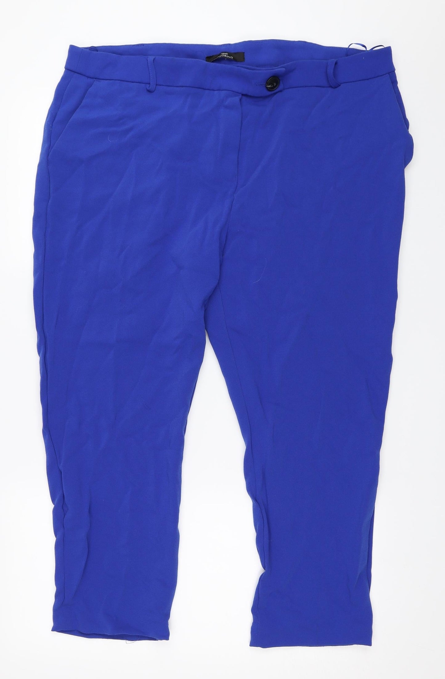 Womens UK Size 38 in NEXT Regular Fit Capri Blue Trousers