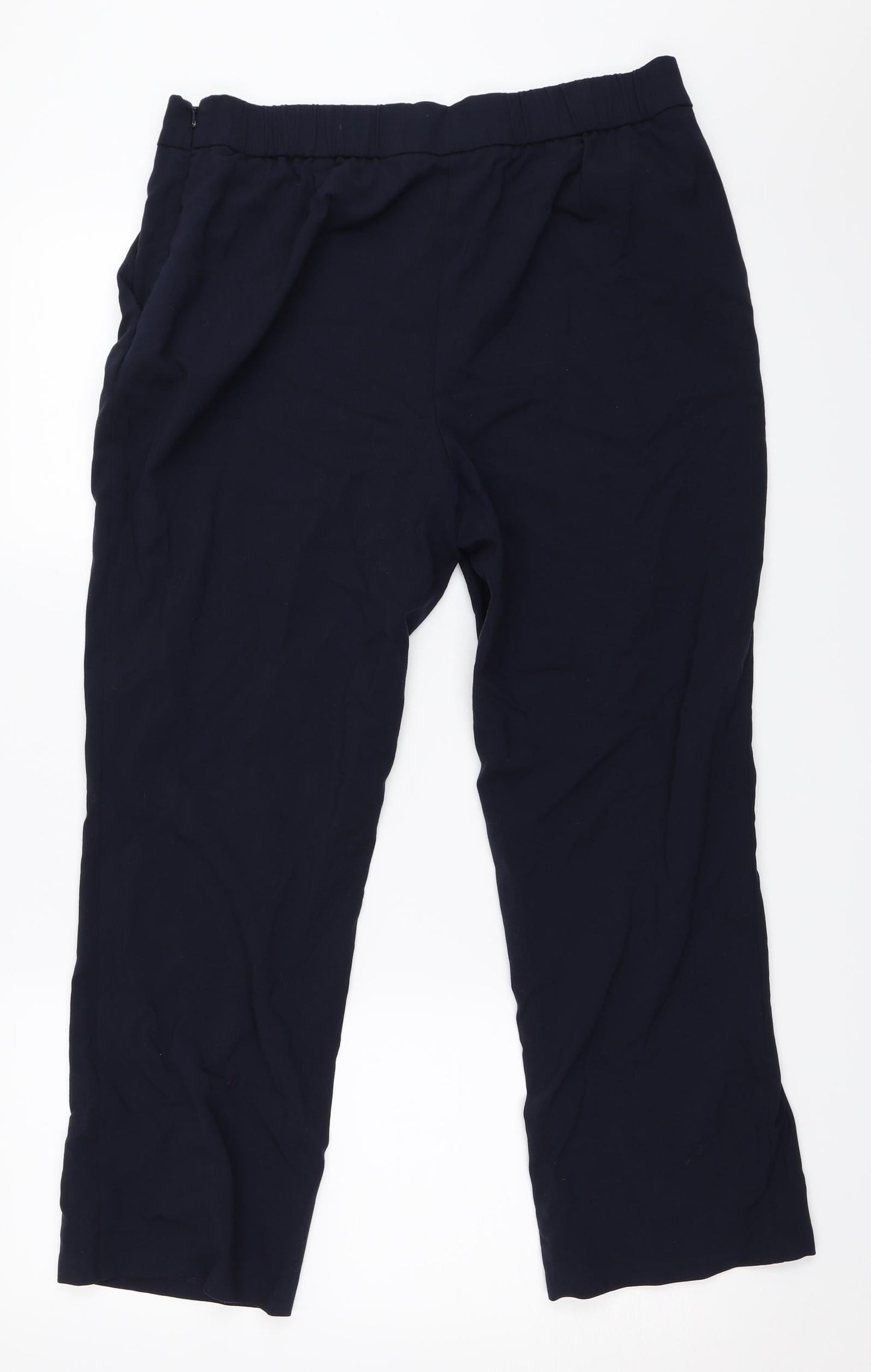Womens UK Size 14 Marks and Spencer Regular Fit  Blue Trousers