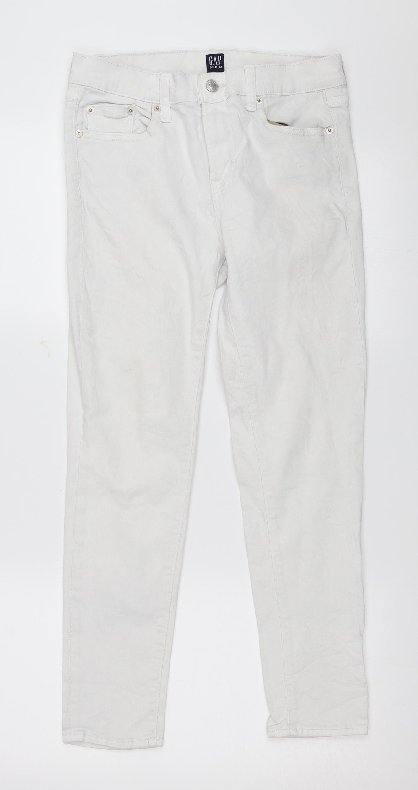 Gap Womens White  Denim Skinny Jeans Size 27 in L26 in