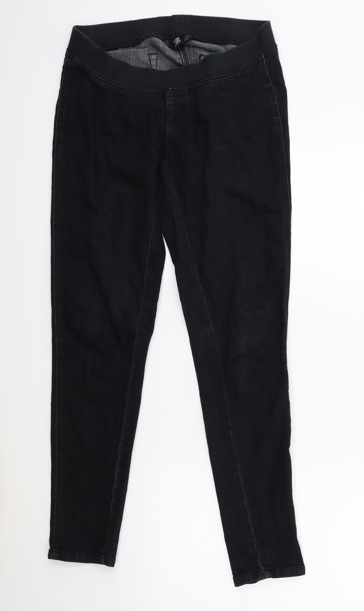 M2B Womens Black  Denim Jegging Jeans Size 10 L29 in