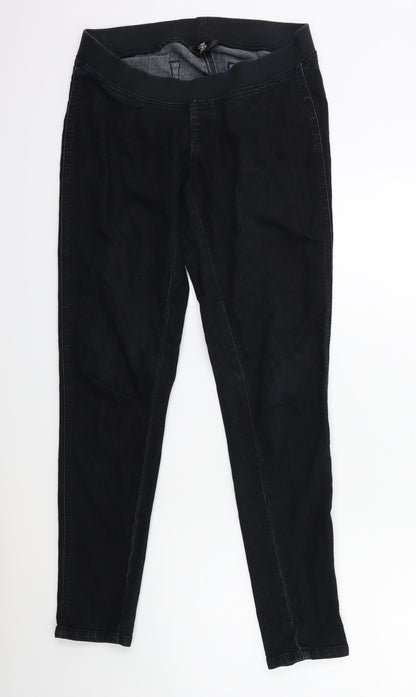 M2B Womens Black  Denim Jegging Jeans Size 10 L29 in