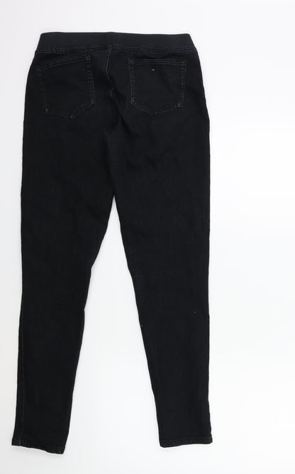 M2B Womens Black  Denim Jegging Jeans Size 10 L29 in