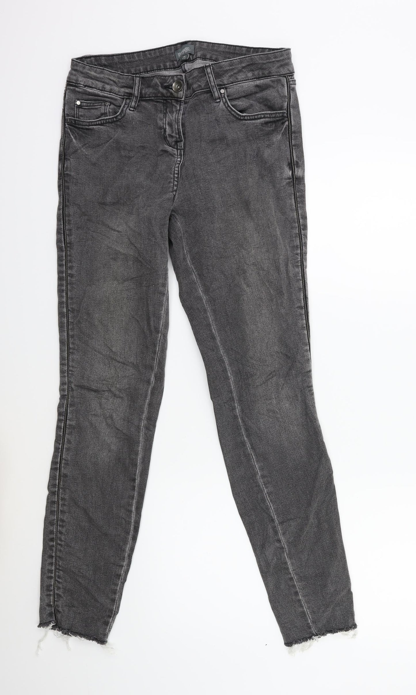 halle berry Womens Grey  Denim Skinny Jeans Size 10 L29 in