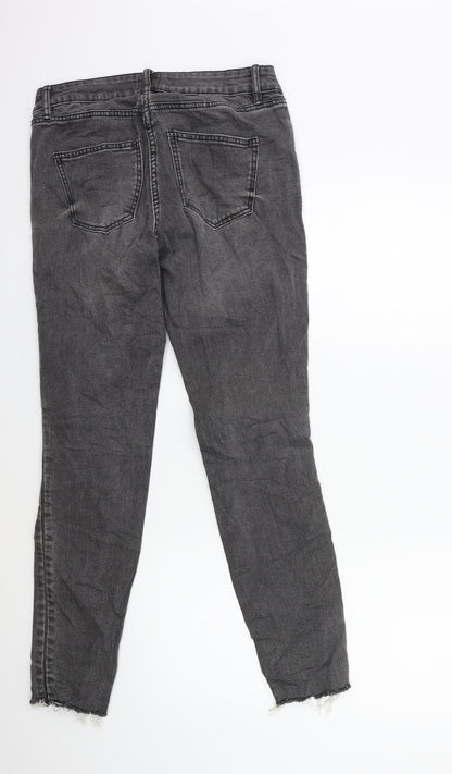 halle berry Womens Grey  Denim Skinny Jeans Size 10 L29 in