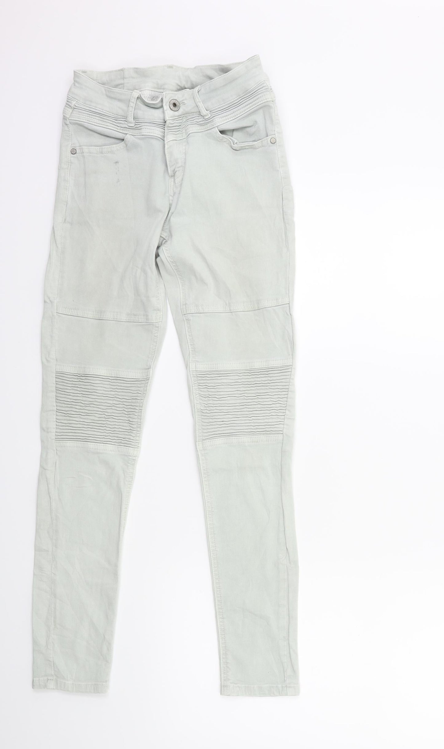 Womens UK Size XS Preworn Regular Fit Skinny Blue Jeans