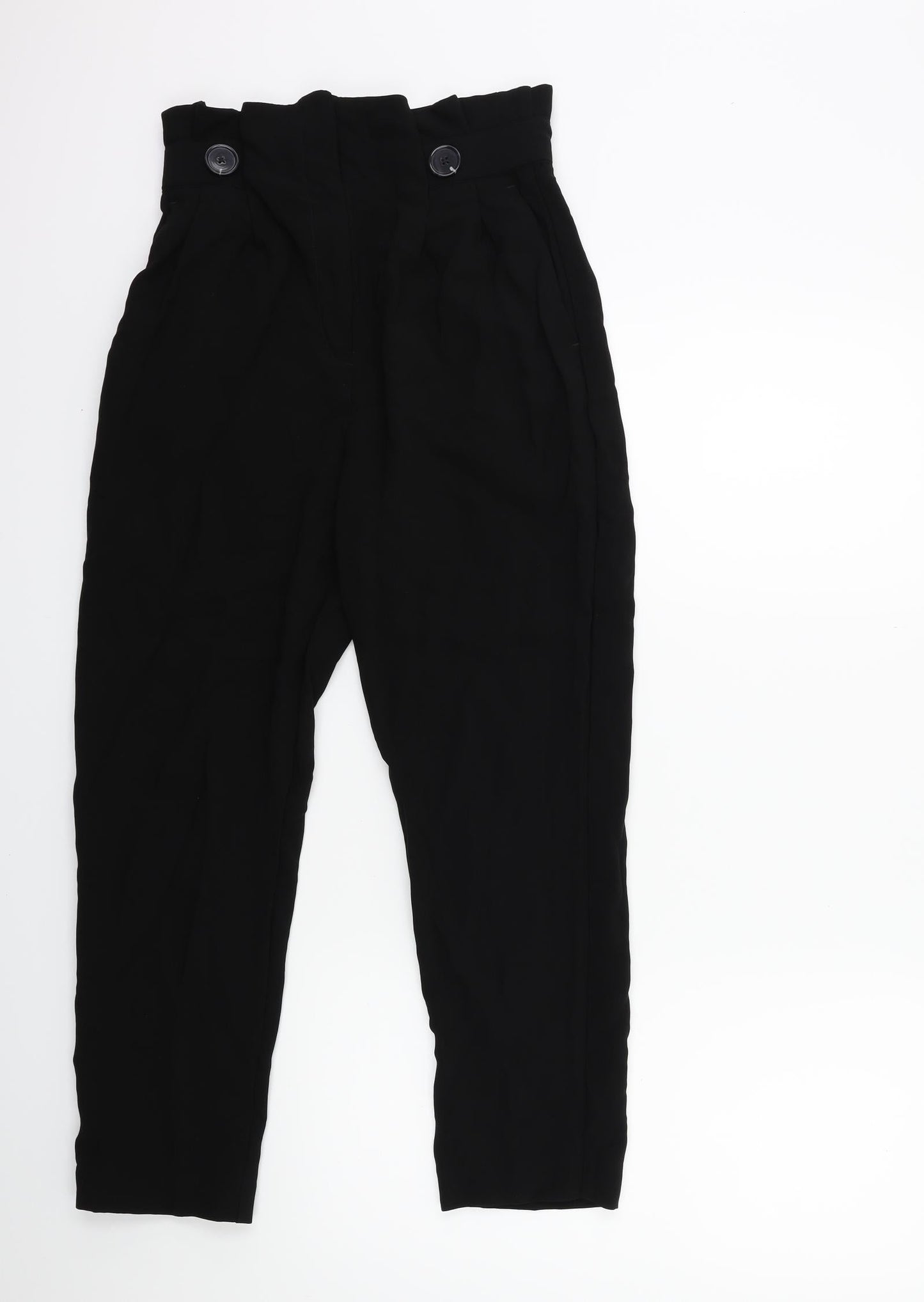 Womens UK Size 8 H&M Regular Fit  Black Trousers