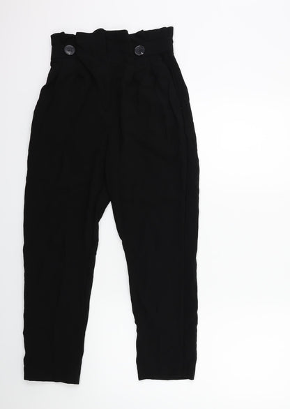 Womens UK Size 8 H&M Regular Fit  Black Trousers