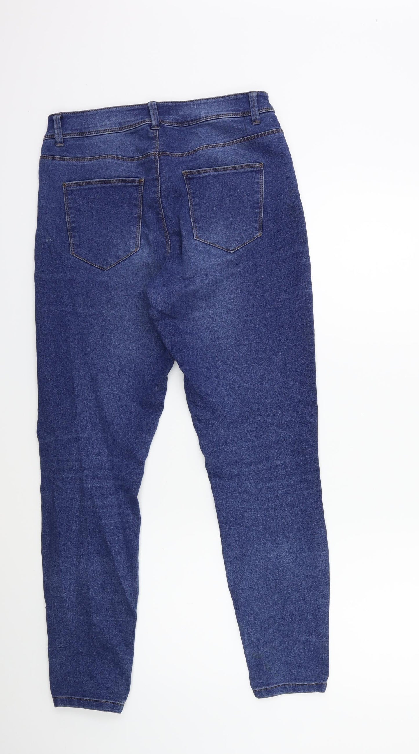 Denim & Co. Womens Blue  Denim Skinny Jeans Size 12 L28 in