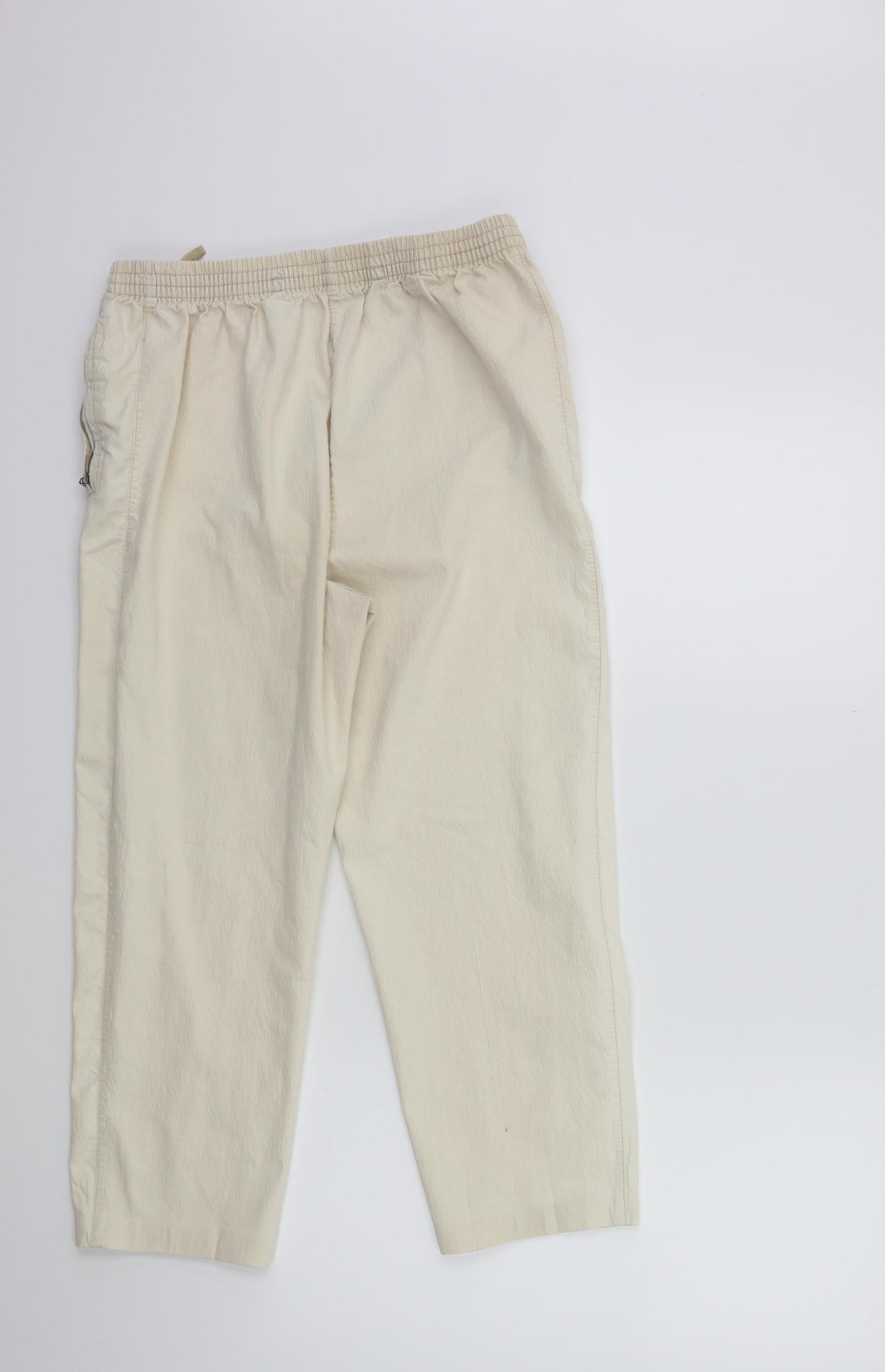 Womens UK Size 30 in Preworn Regular Fit Cropped Beige Trousers