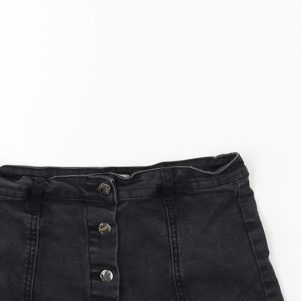 FOREVER 21 Womens Black  Denim A-Line Skirt Size 29 in