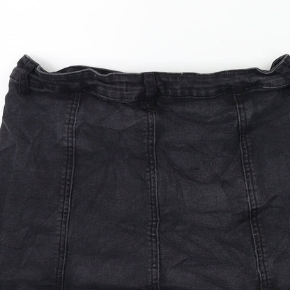 FOREVER 21 Womens Black  Denim A-Line Skirt Size 29 in