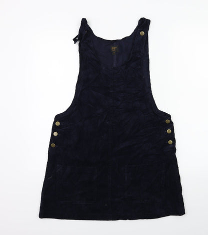 POP Womens Blue  Corduroy Pinafore/Dungaree Dress  Size S