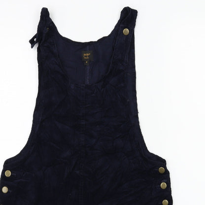 POP Womens Blue  Corduroy Pinafore/Dungaree Dress  Size S