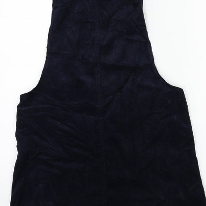 POP Womens Blue  Corduroy Pinafore/Dungaree Dress  Size S