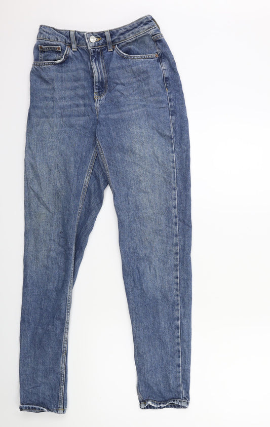 Topshop Womens Blue  Denim Straight Jeans Size 25 in L34 in