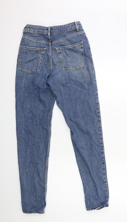Topshop Womens Blue  Denim Straight Jeans Size 25 in L34 in
