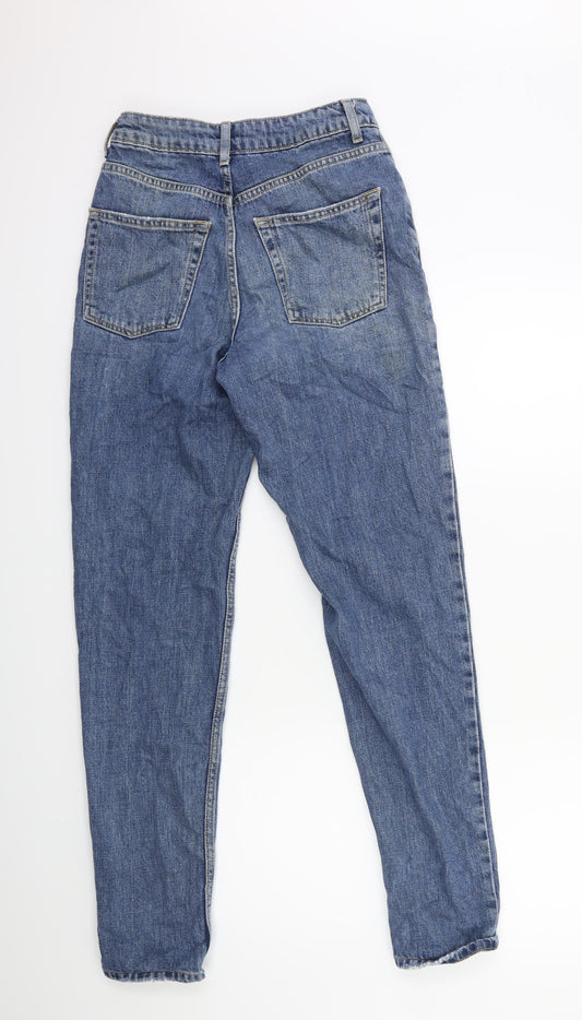 Topshop Womens Blue  Denim Straight Jeans Size 25 in L34 in