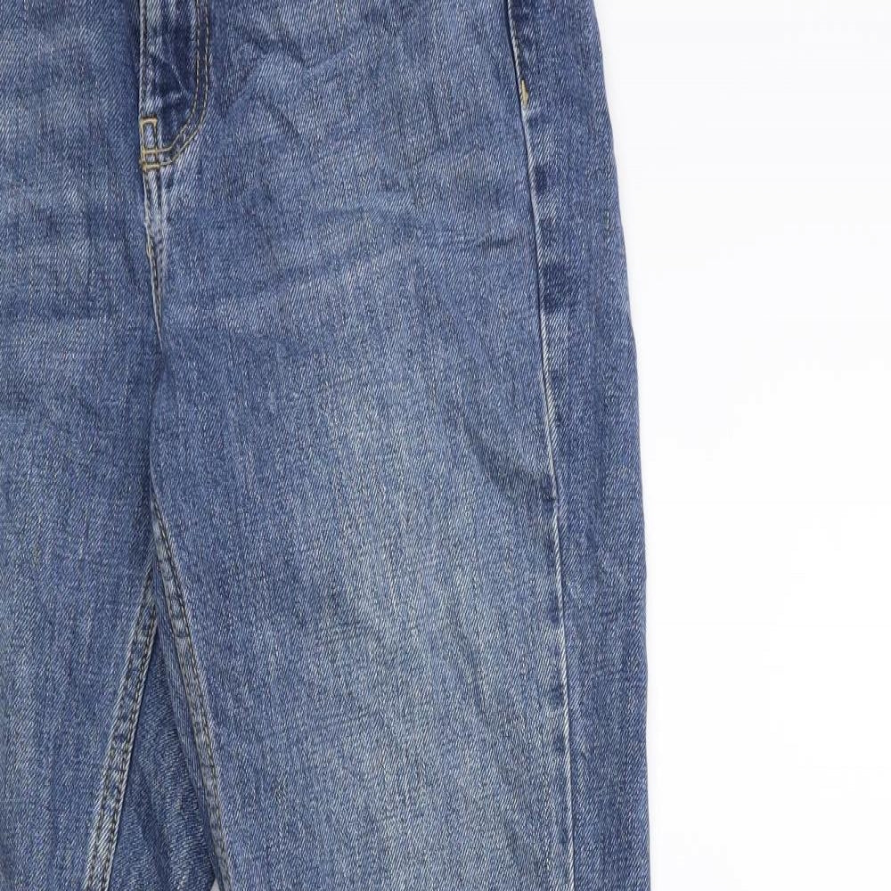 Topshop Womens Blue  Denim Straight Jeans Size 25 in L34 in