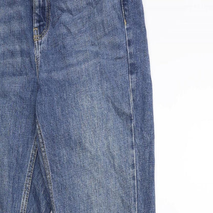Topshop Womens Blue  Denim Straight Jeans Size 25 in L34 in