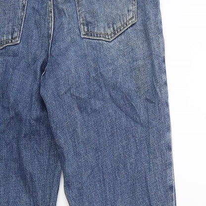 Topshop Womens Blue  Denim Straight Jeans Size 25 in L34 in