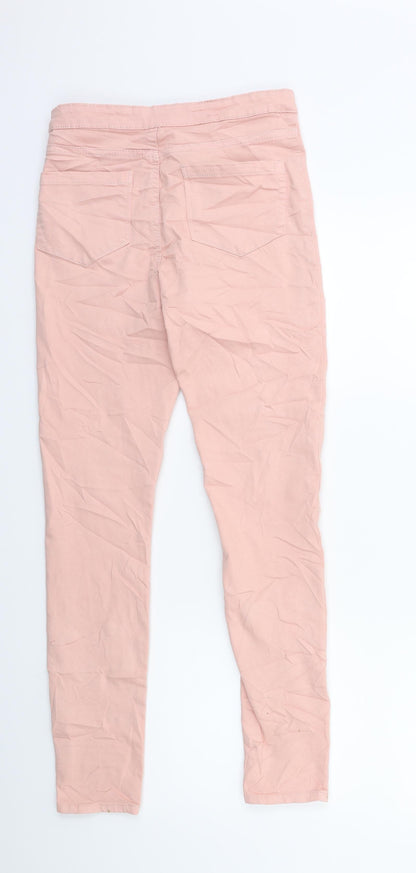 Denim & Co. Womens Pink  Denim Skinny Jeans Size 8 L28 in