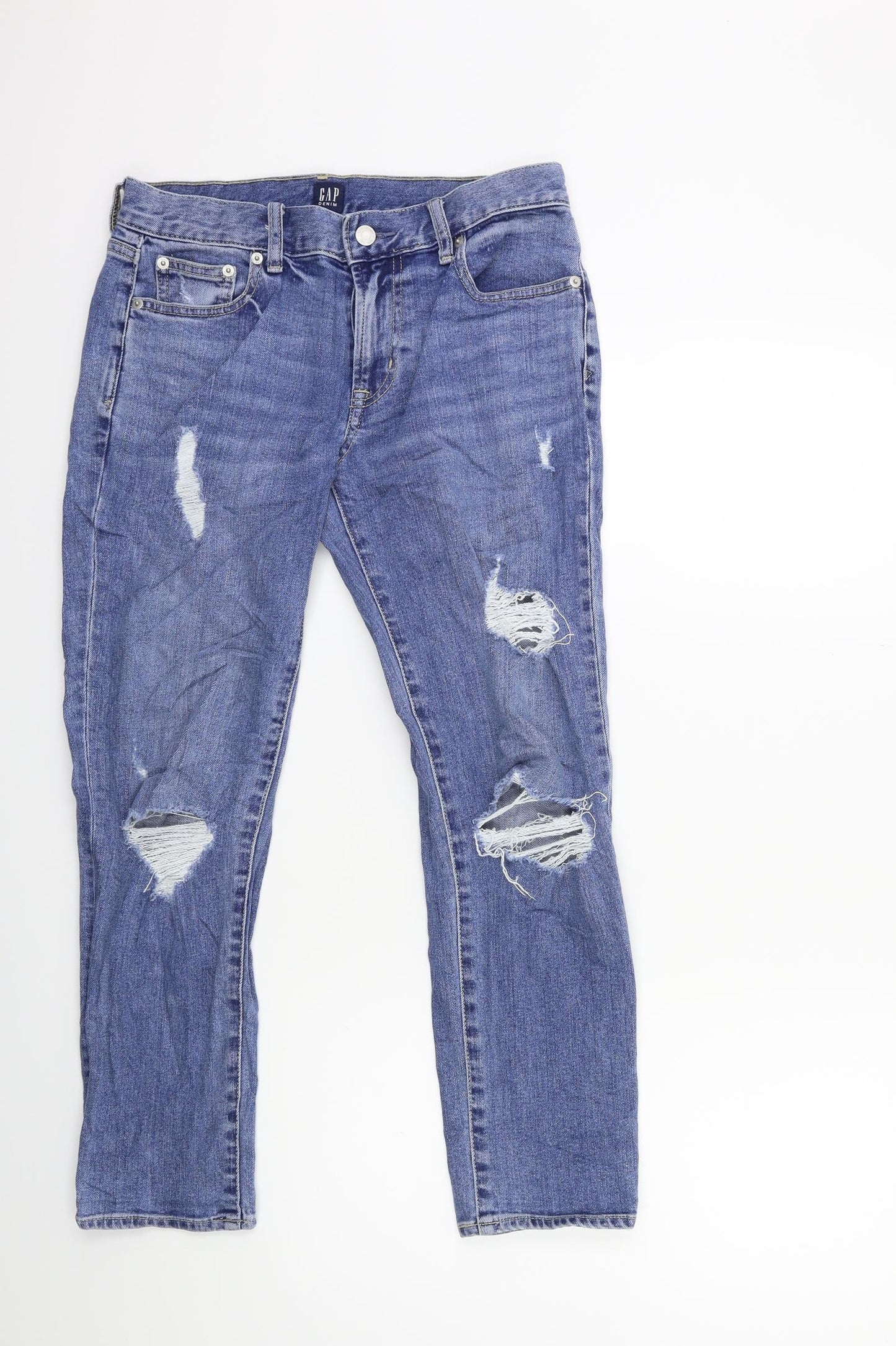 Gap Womens Blue  Denim Straight Jeans Size 28 in L26 in