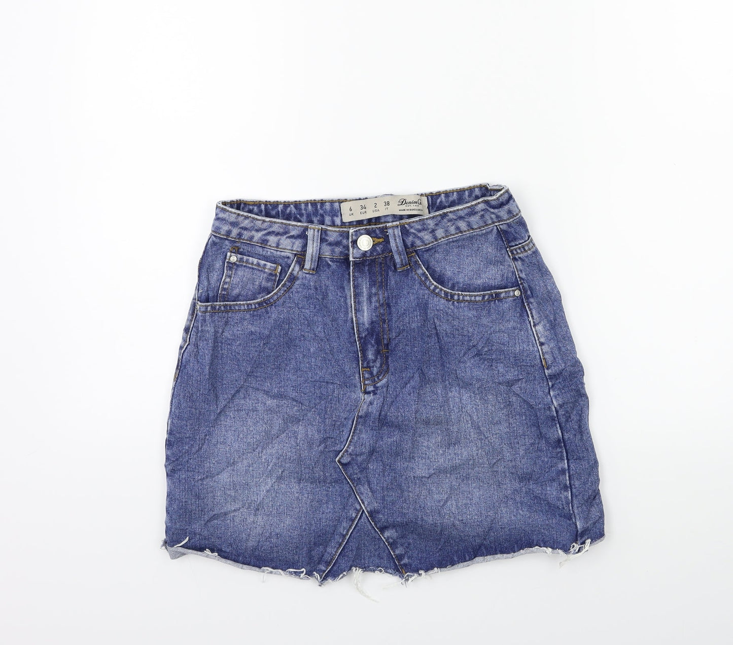 Womens UK Size 6 Denim & Co. Straight & Pencil Denim Skirt