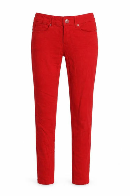 S MISS Womens Red  Denim Skinny Jeans Size L L29 in