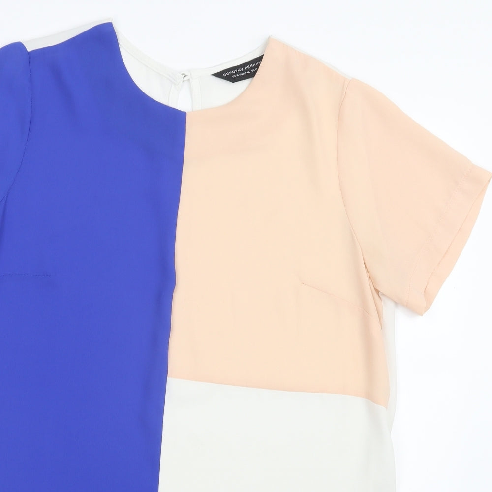 Womens UK Size 14 Dorothy Perkins Blue Basic Blouse