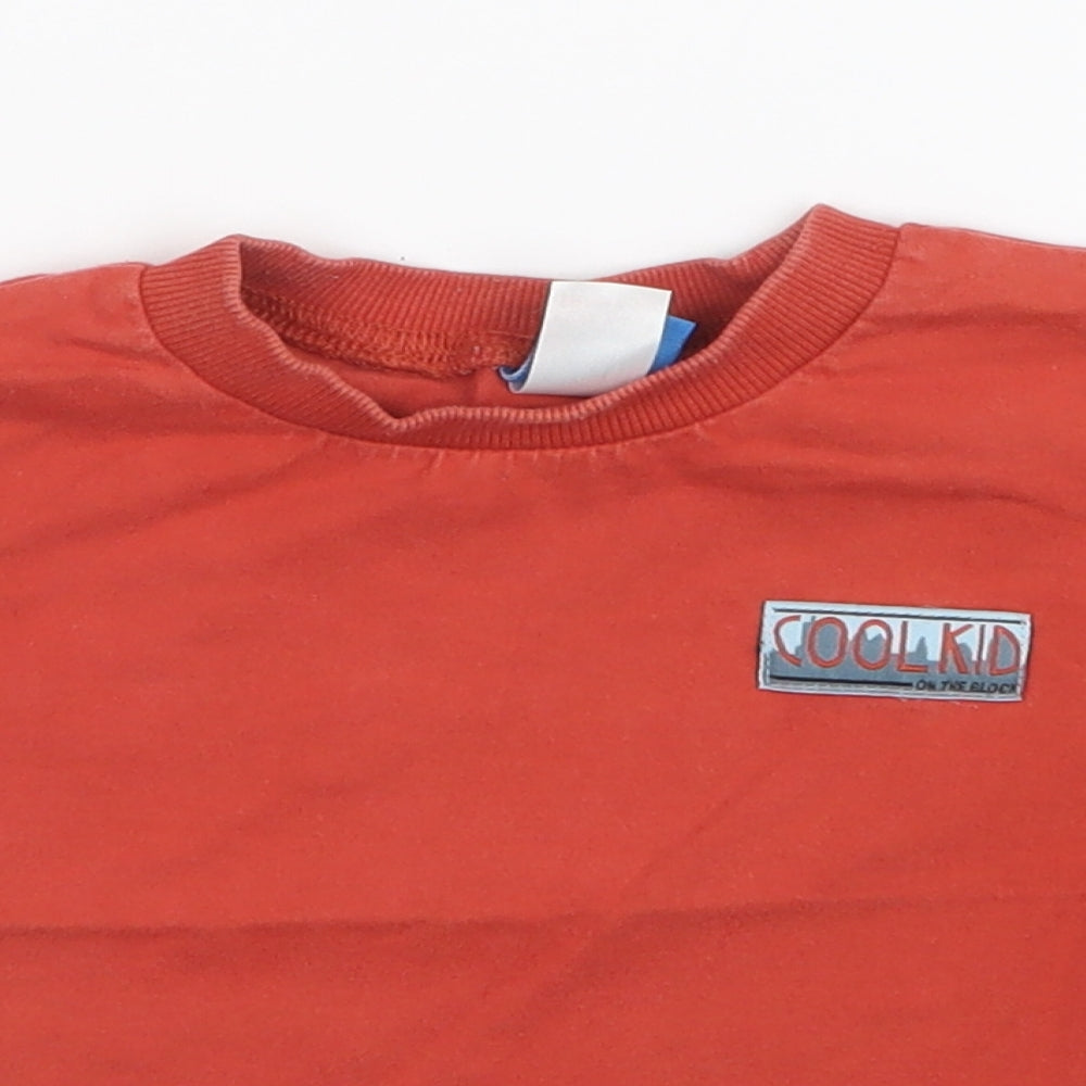 Adams Kids Boys Orange   Basic T-Shirt Size 12-18 Months