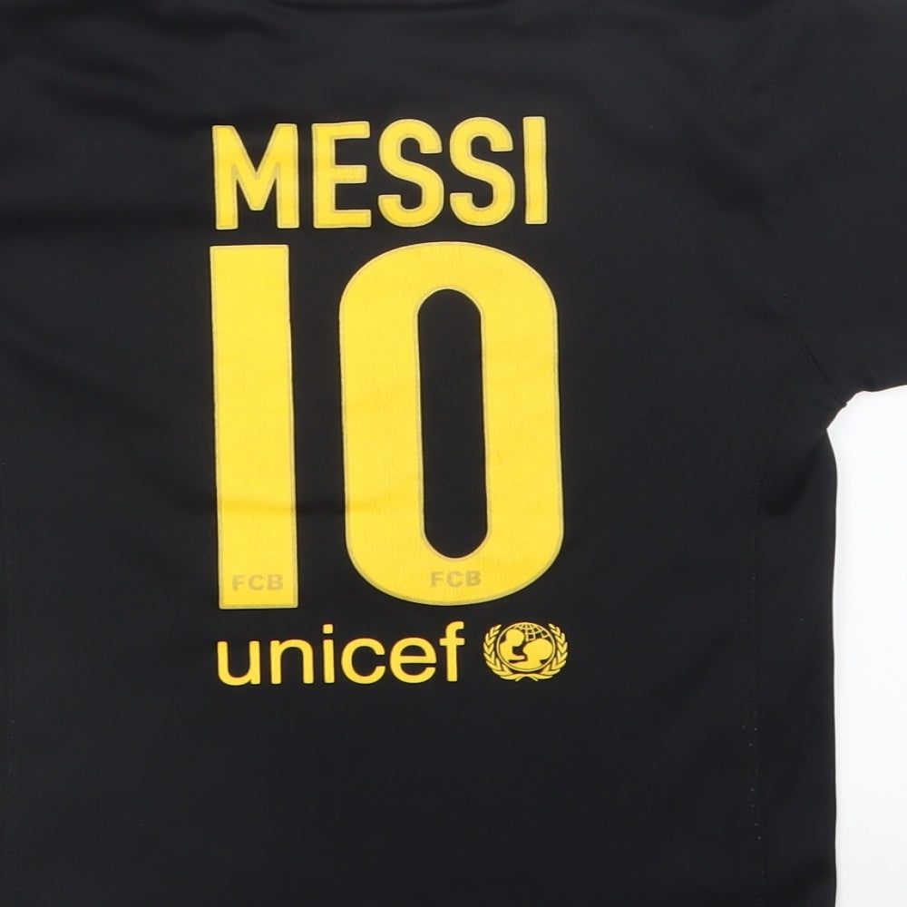 Roger's Boys Black   Jersey T-Shirt Size 4 Years  - Barcelona FC