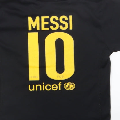 Roger's Boys Black   Jersey T-Shirt Size 4 Years  - Barcelona FC